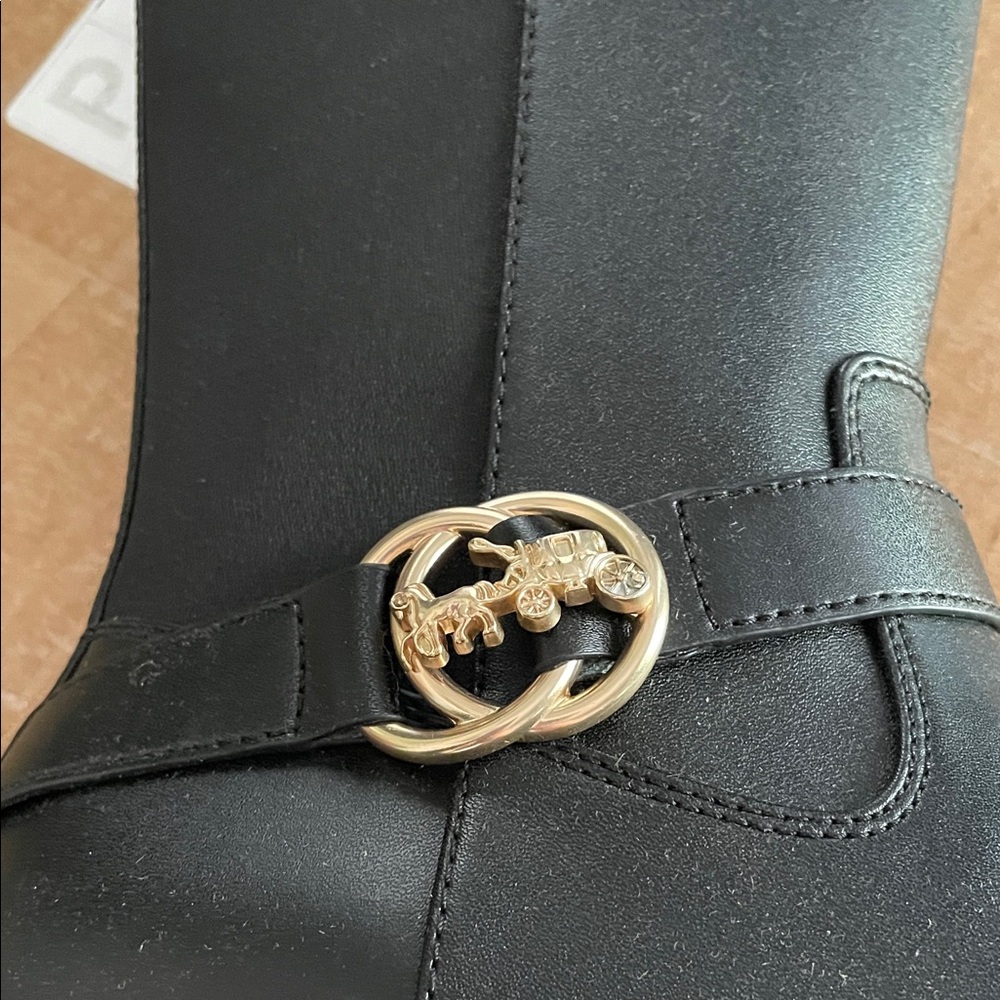 Coach Women’s Elegant Black Riding Boots, BRAND NEW! Never Worn! - Picture 4 of 4